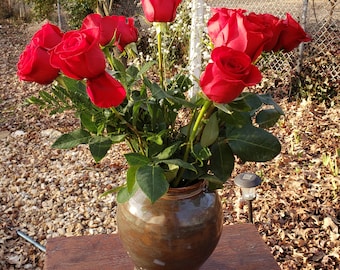 Warm Brown Ceramic Vase