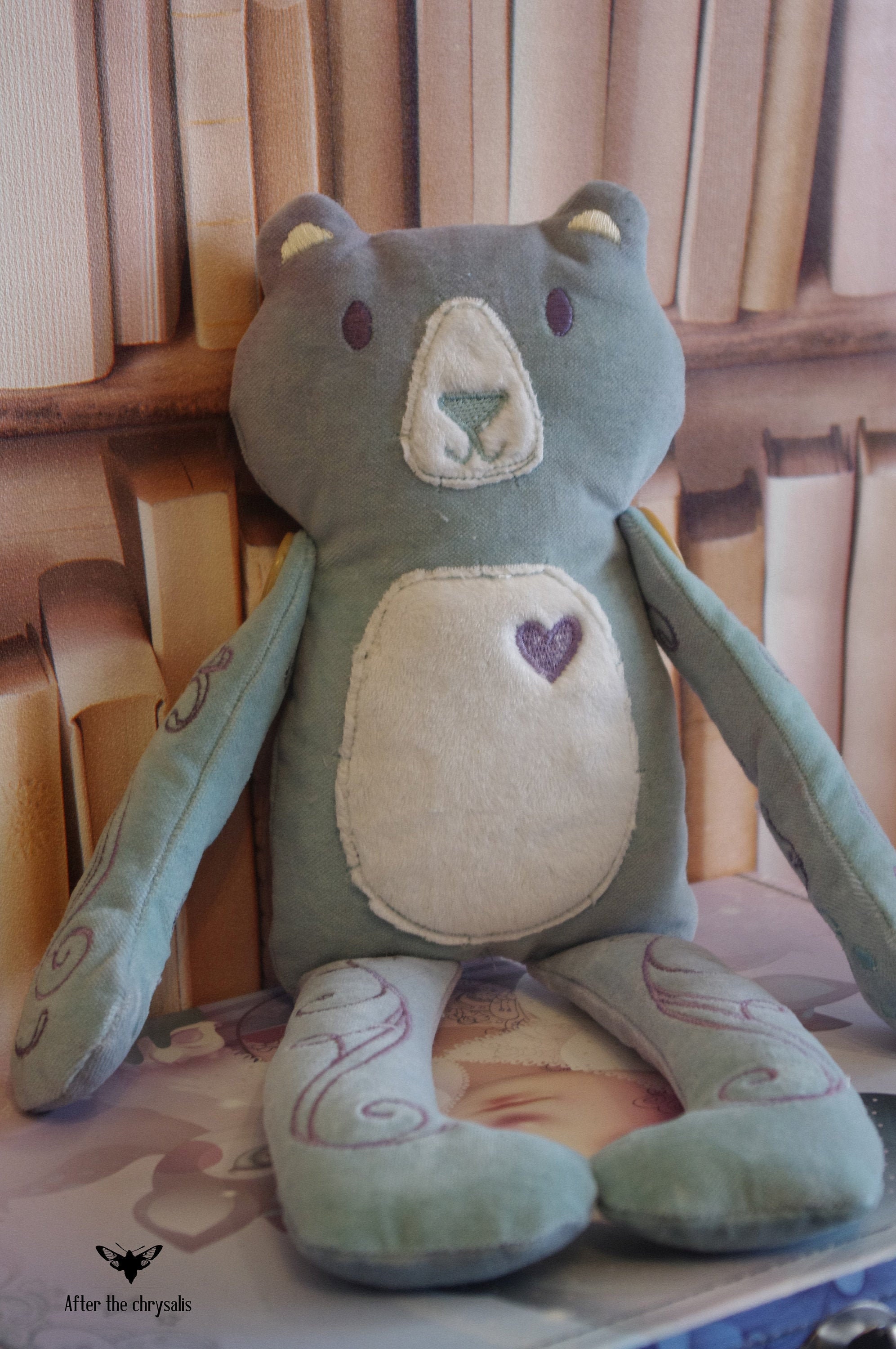 Peluche Décorative Ours, en Tissu Recyclé