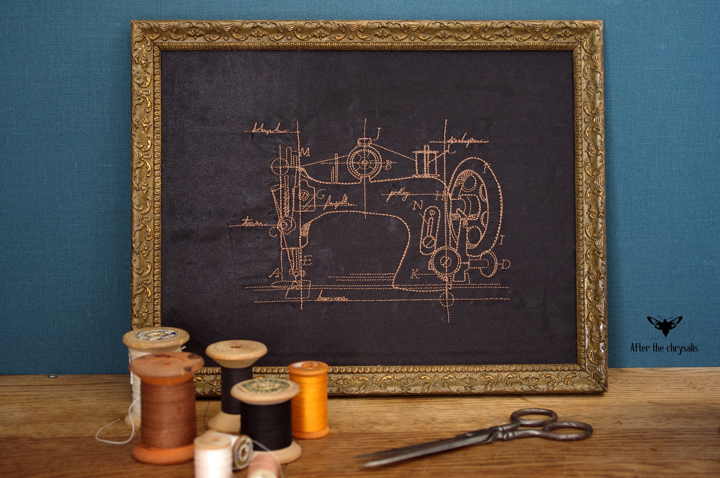 Cadre Brodé Machine à Coudre