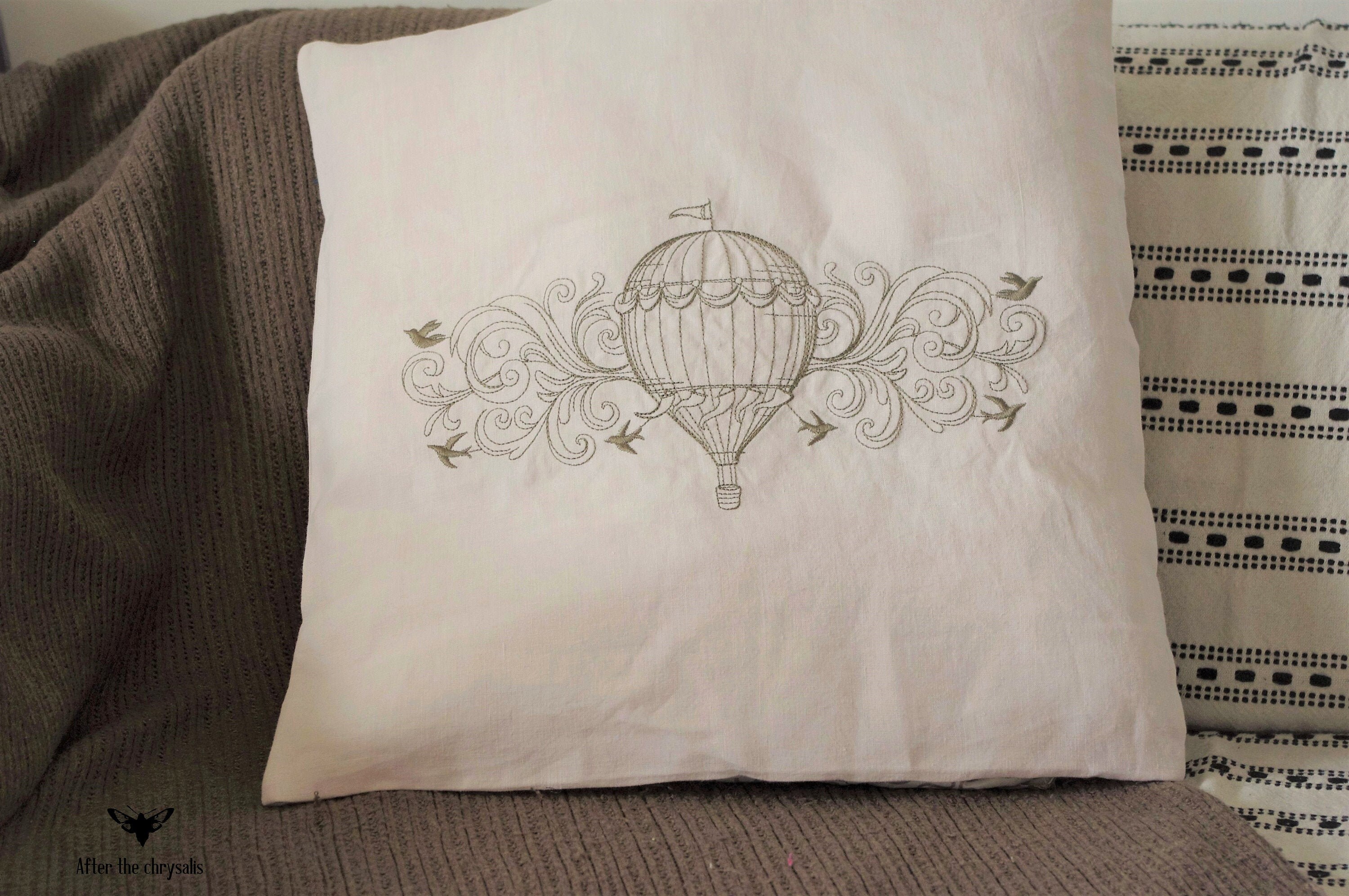 Housse de Coussin Montgolfière