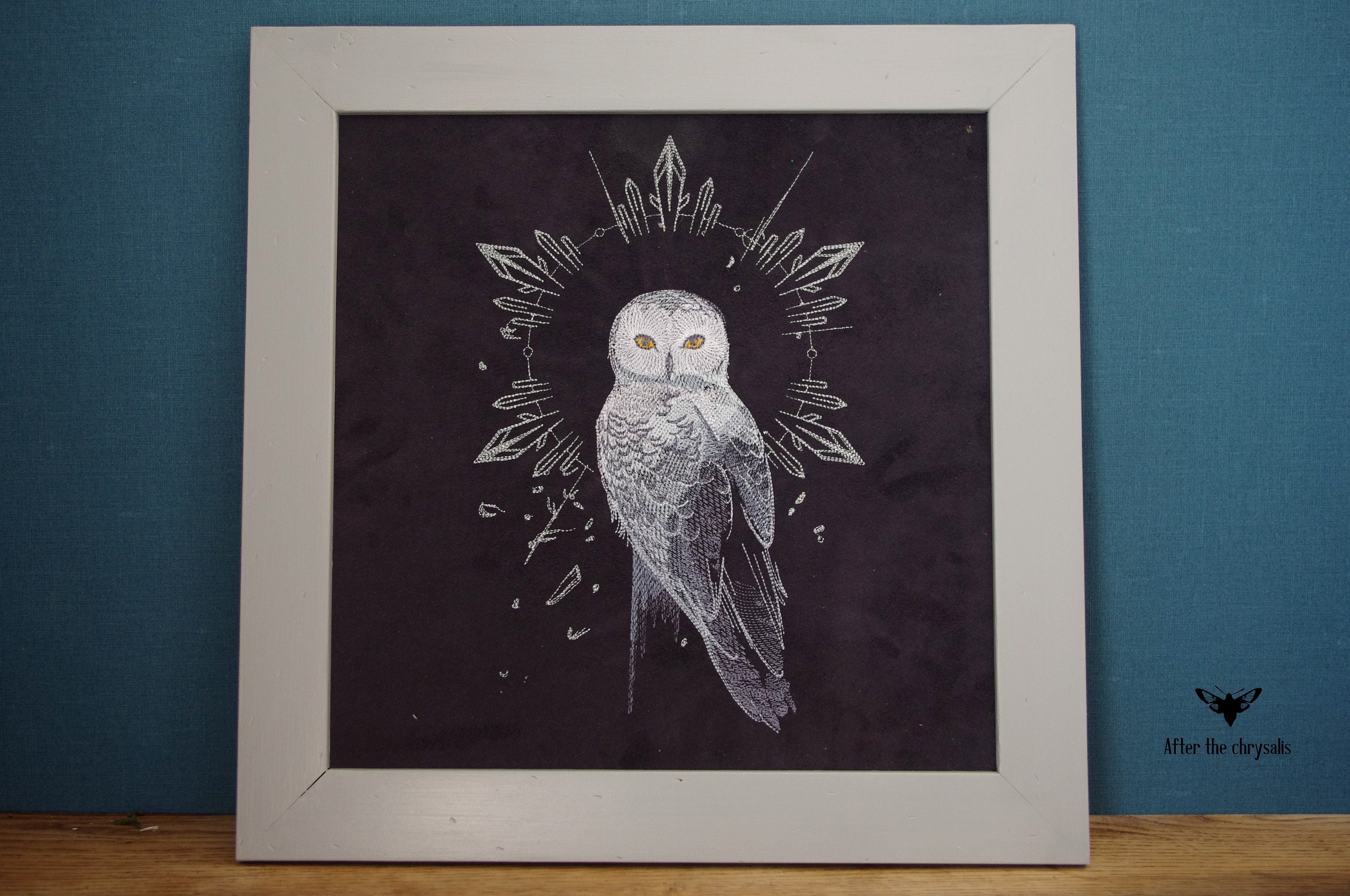 Cadre Brodé Chouette