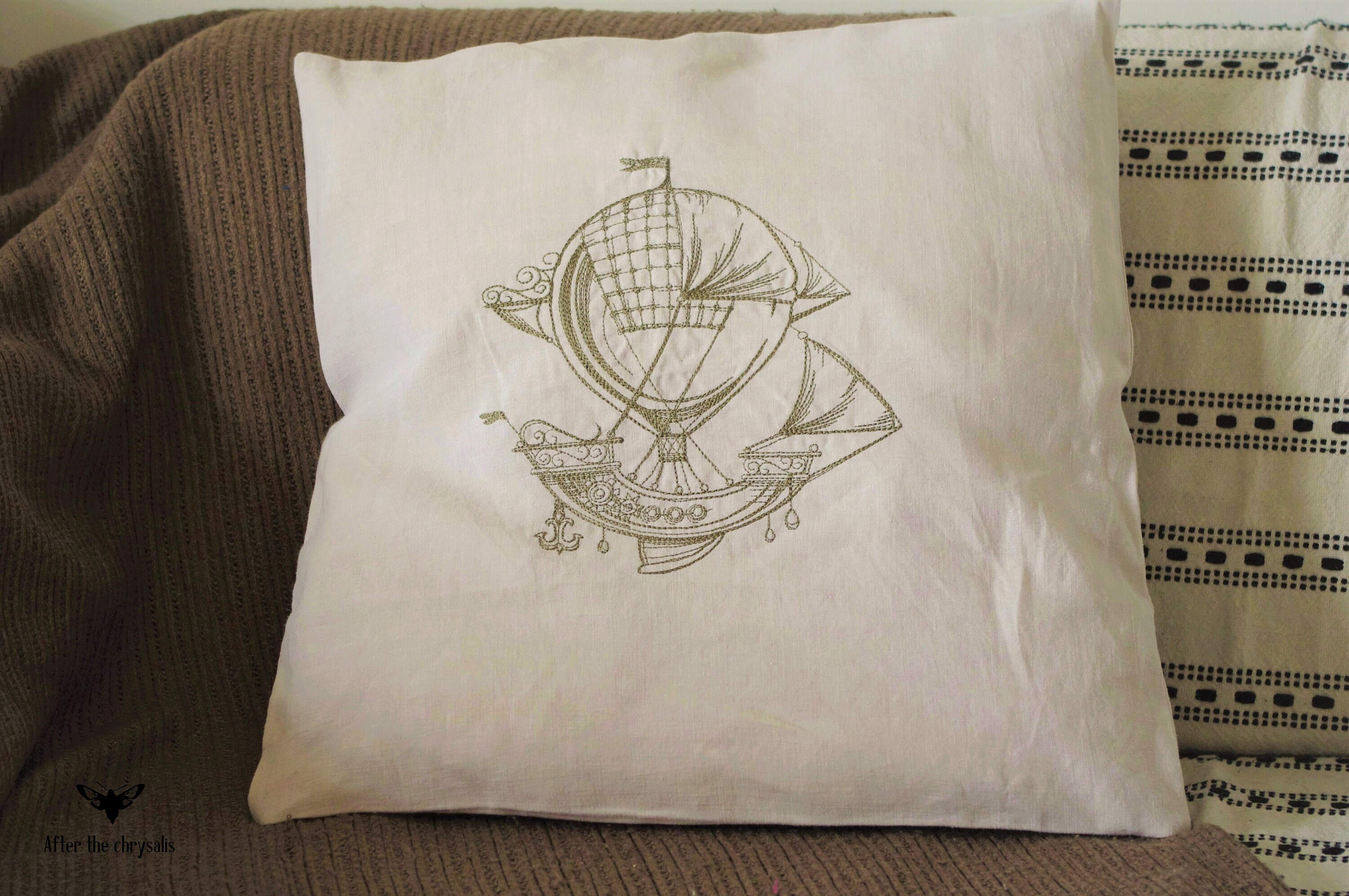 Housse de Coussin Montgolfière