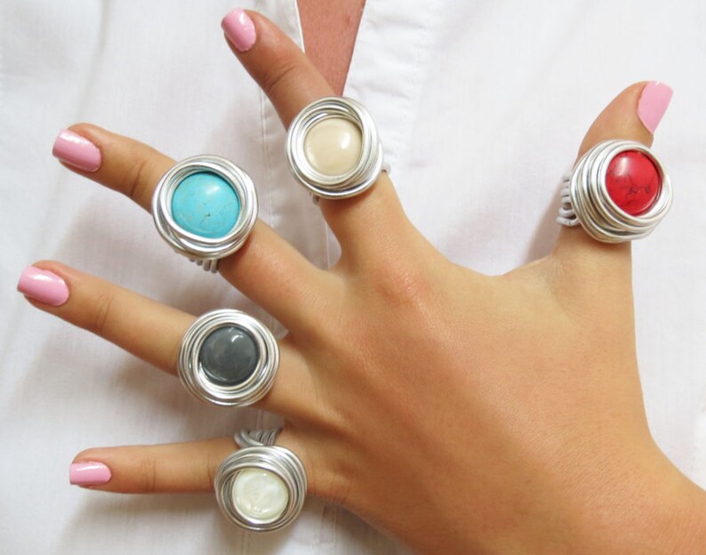 ON SALE Wrapped Ring Statement Ring Adjustable ring Unique Etsy