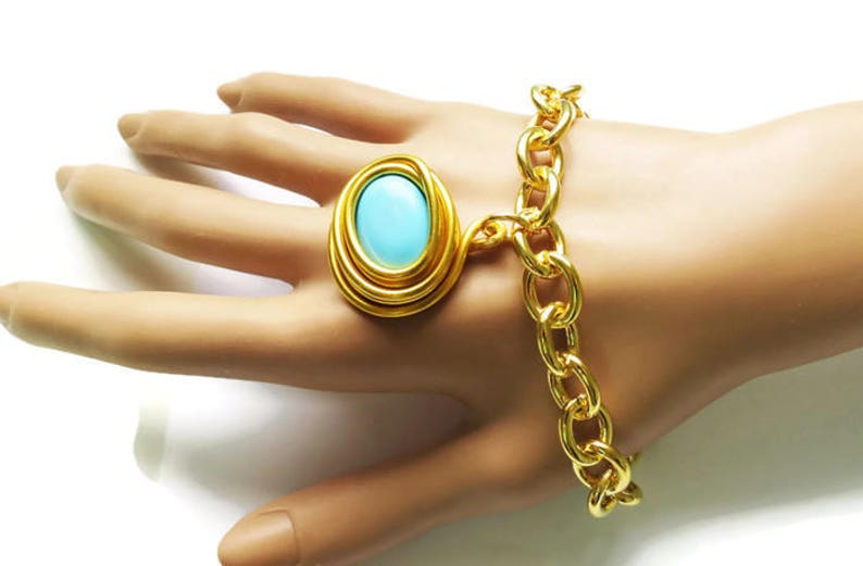 Gold And Turquoise Jewelry Gold And Turquoise Bracelet December Birthstone Wire Wrapped Bracelet Statement Bracelet Gemstone Bracelet