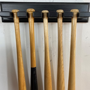 5 Souvenir Baseball Bat holder  5 mini bat display bat holder various stains
