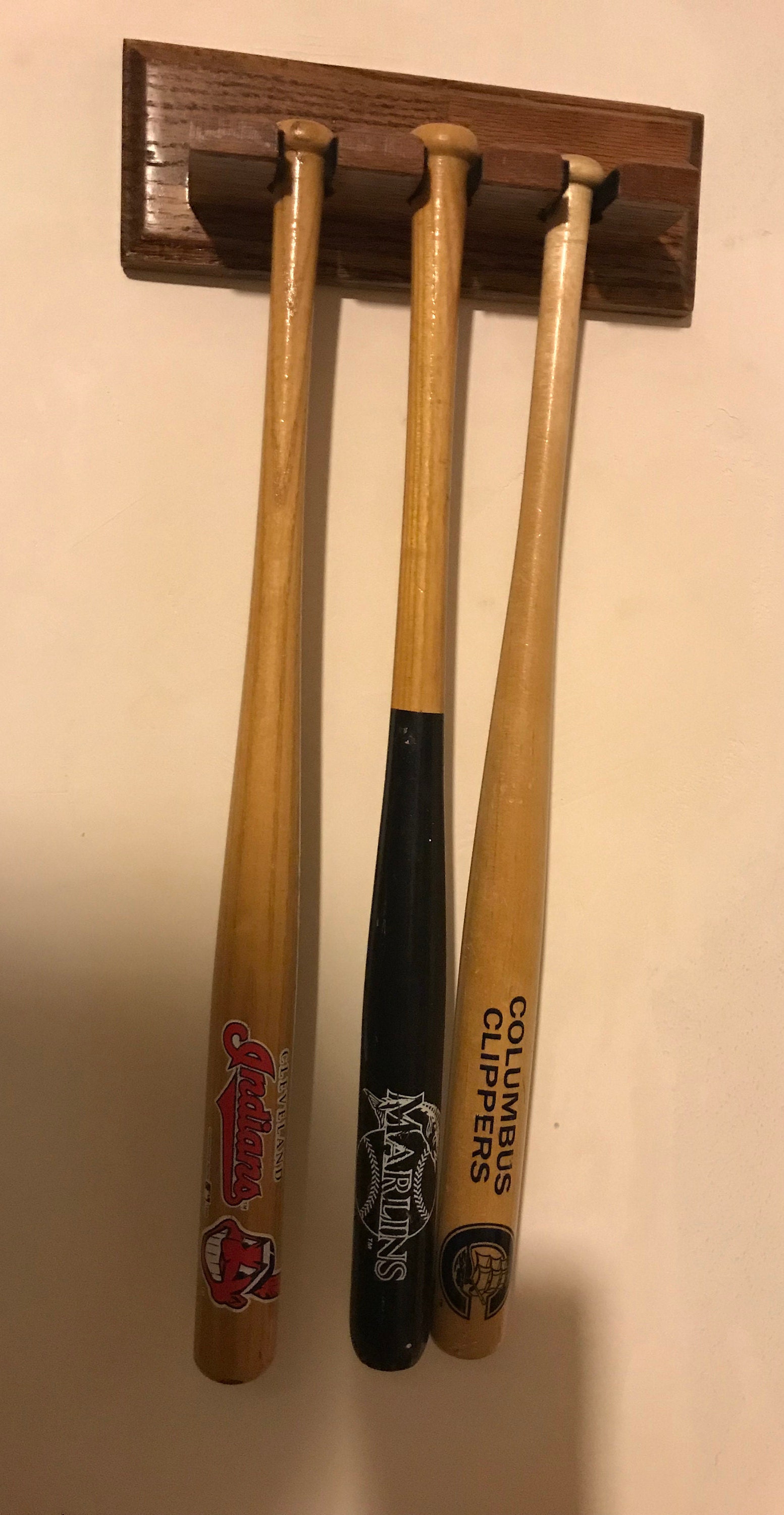 Mini baseball bat display single souvenir bat Free Etsy