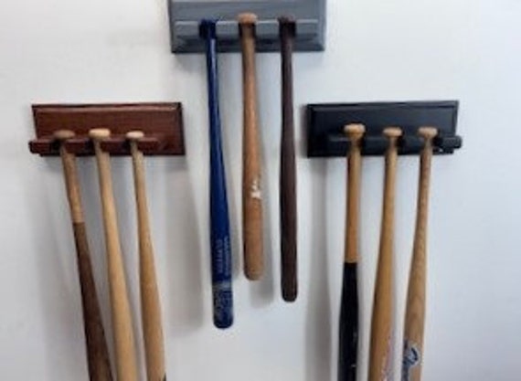 10 mini présentoirs pour battes de baseball - Fixés au mur