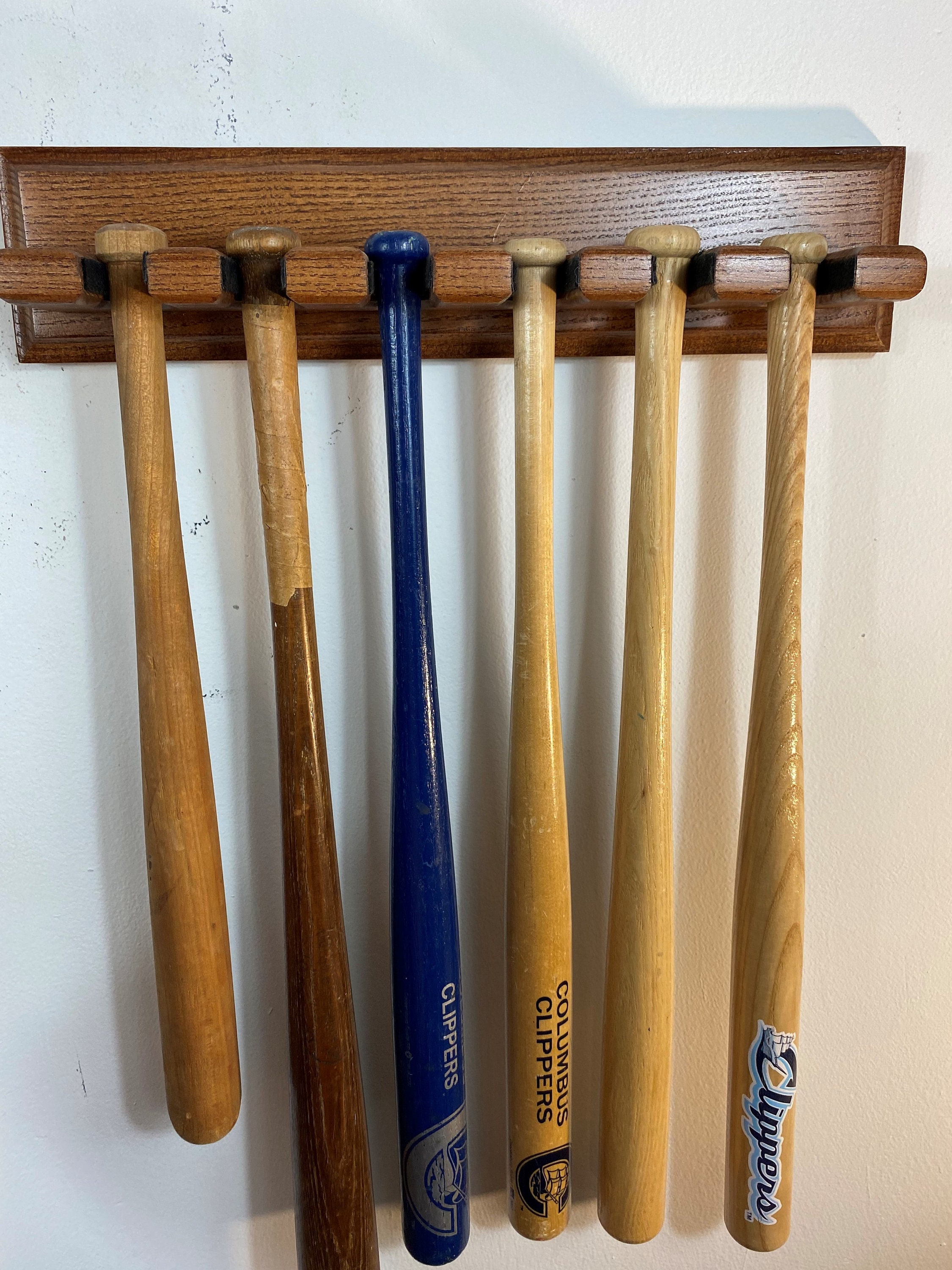 Souvenir Baseball Bat Holder 6 Mini Bats Etsy
