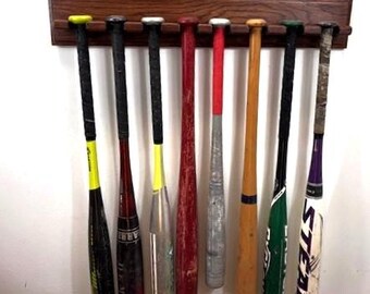 Baseball Bat Wall Mount 2 PCS Baseball Wall Mount - Holds 12 Bats, Black Iron Bat Rack For Garage Bat Holder - View #10