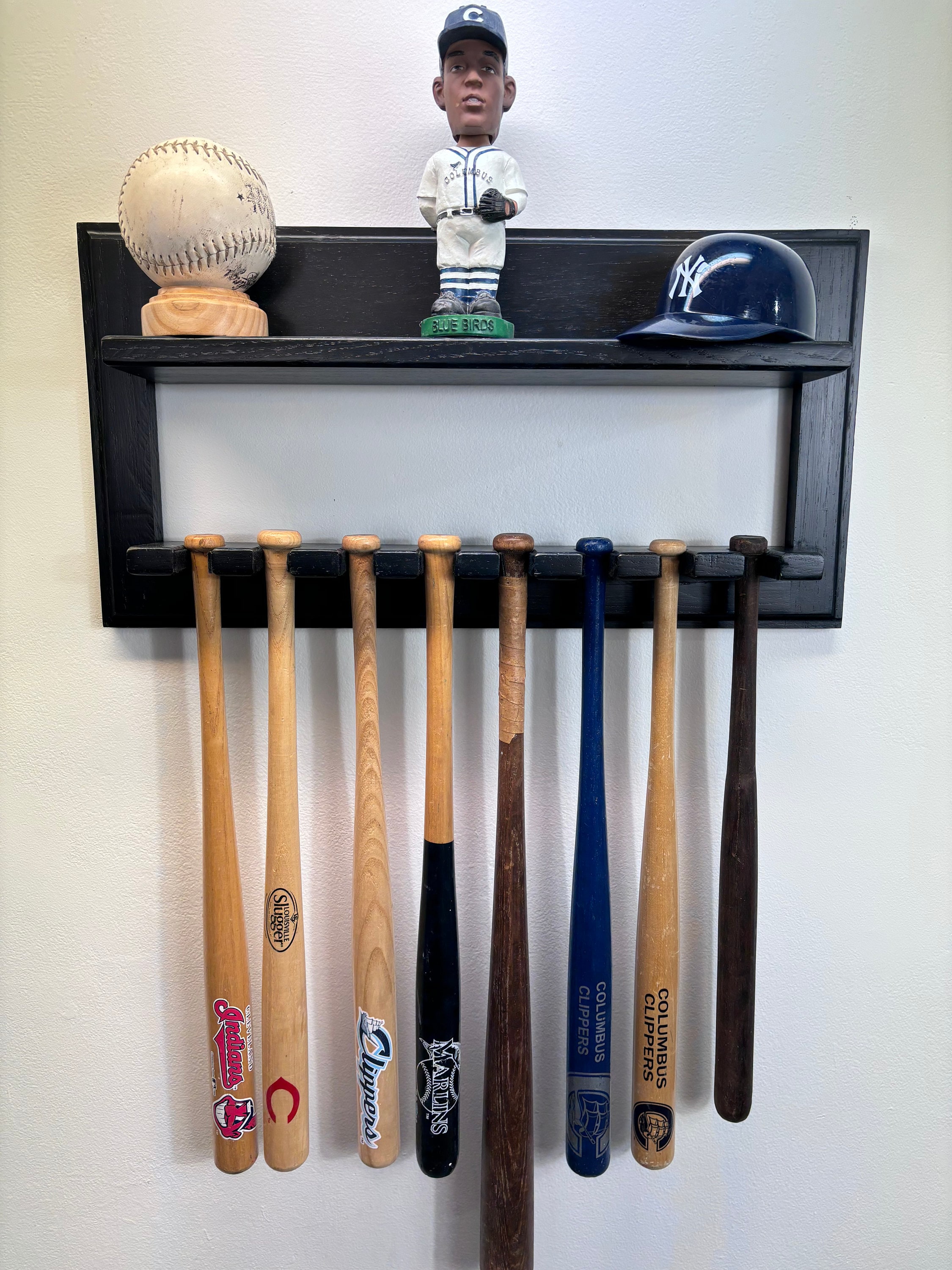 Lot De 10 Mini Présentoirs Porte-batte De Baseball – Étagère En Chêne Pour Collection
