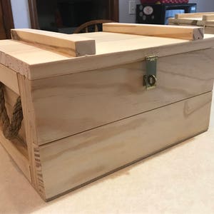 Ammo box - unfinished with rope handles