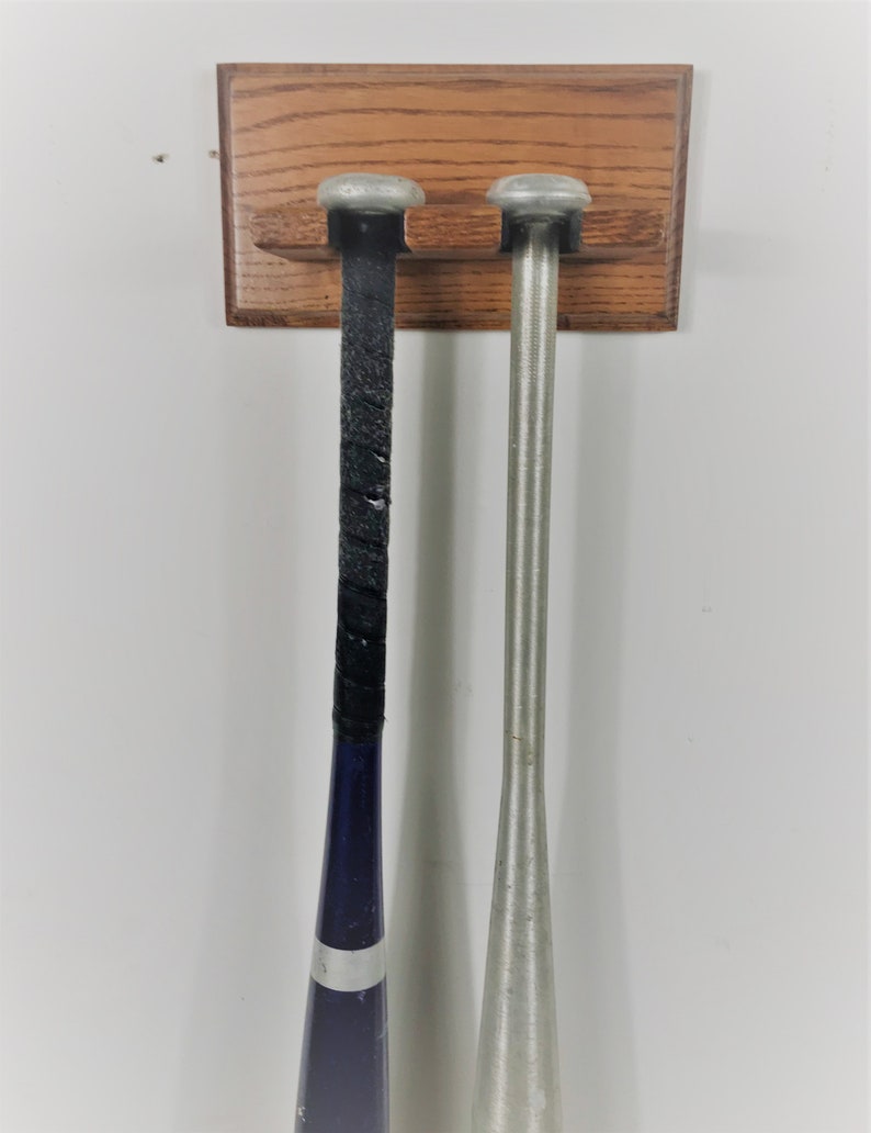 Baseball Bat display holder Holds two bats verticaly Etsy