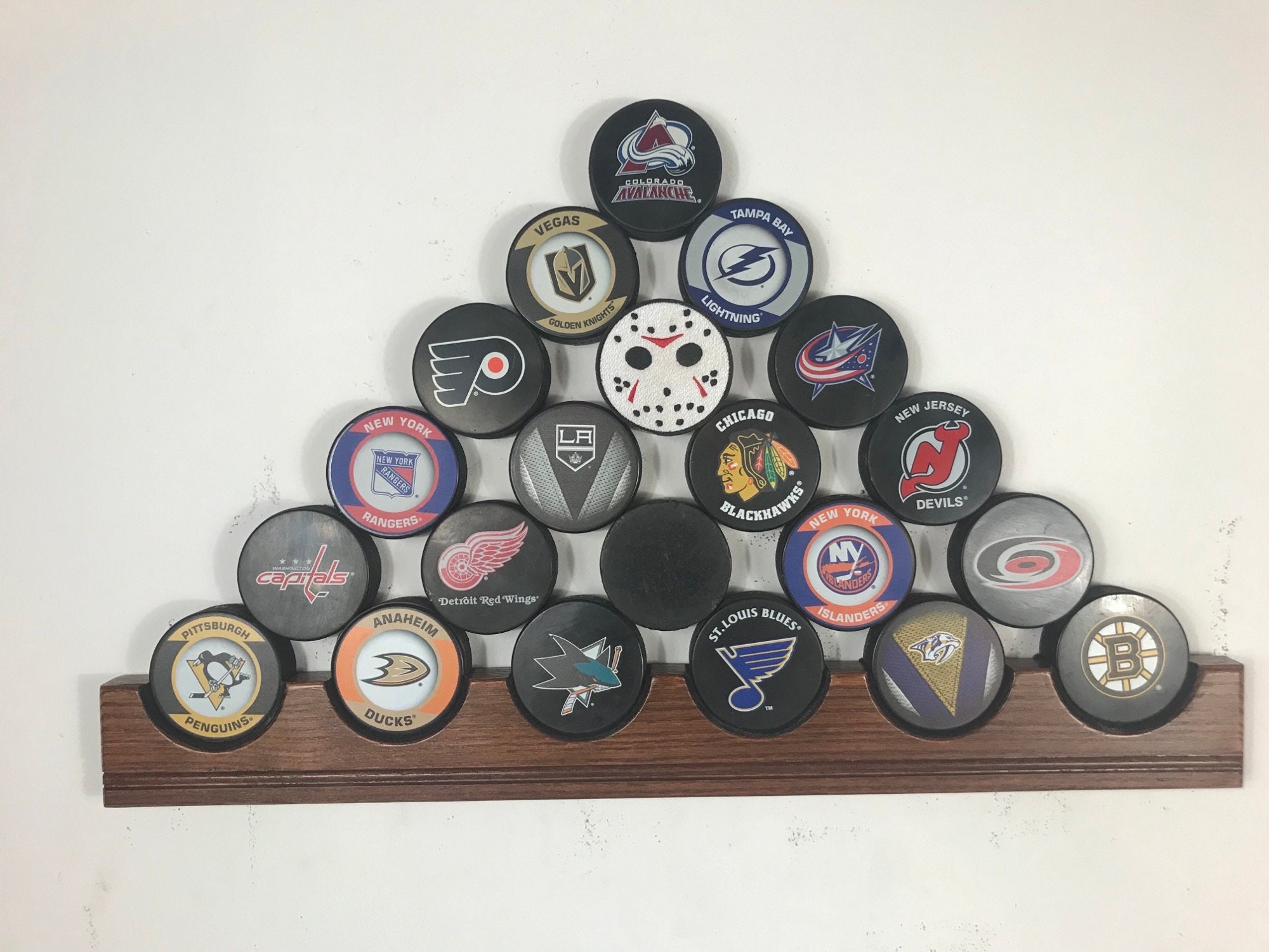 Hockey Puck Holder Displays up to 21 Pucks Etsy