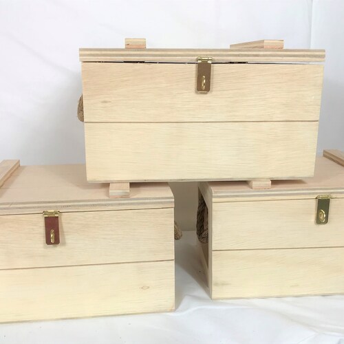 Boîte de rangement en bois pour munitions militaires en bois de style munitions