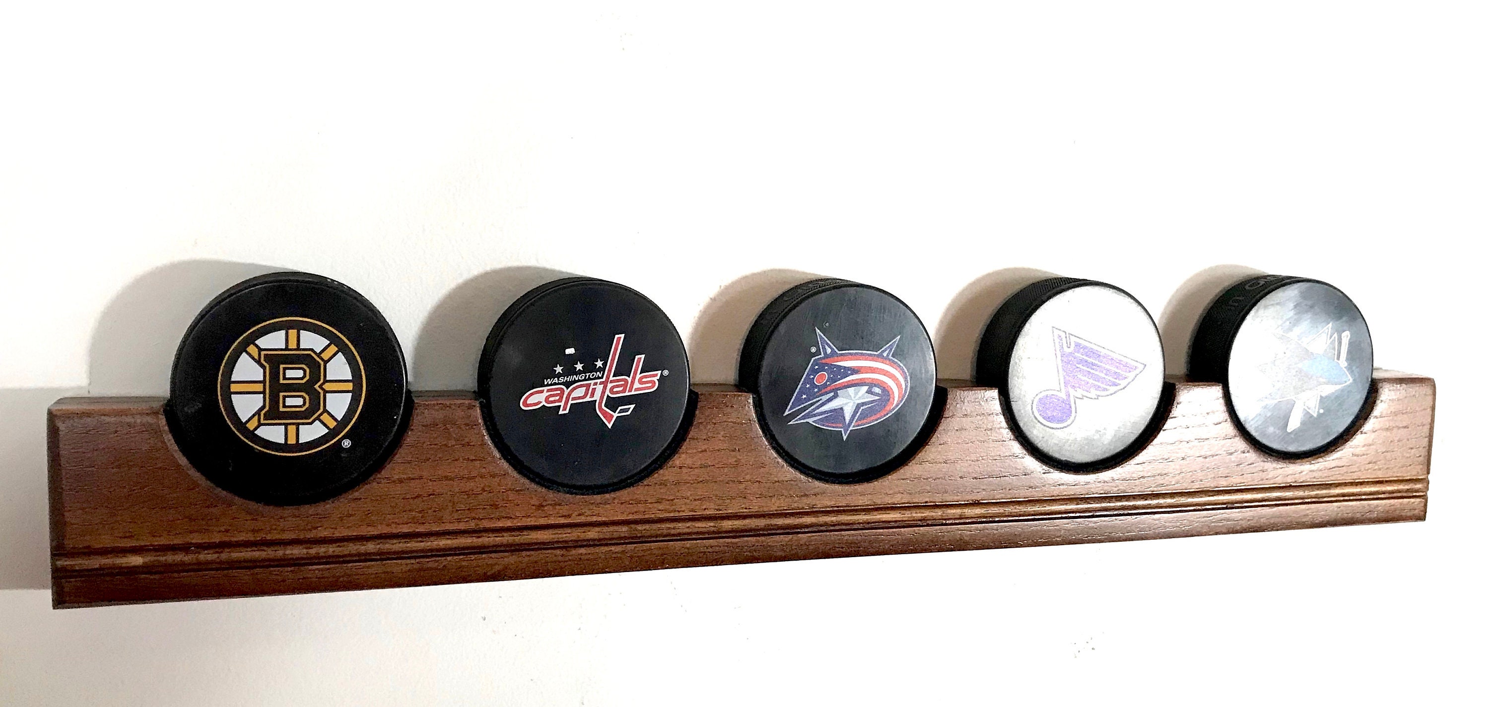 Hockey puck display holds 5 15 pucks Etsy