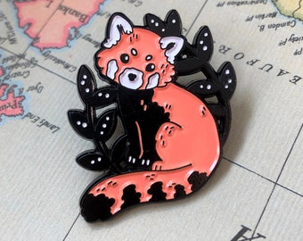 Red Panda Enamel Pin Badge