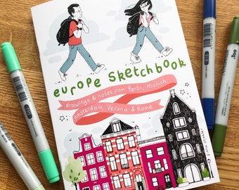 Cuaderno de bocetos de Europa: una revista de viajes de Berlín, Ámsterdam, Roma y más