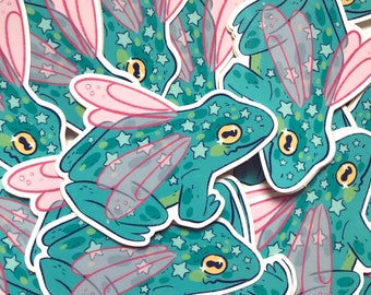 Fairy Frog Sticker Decal ~ Vinyl Glossy