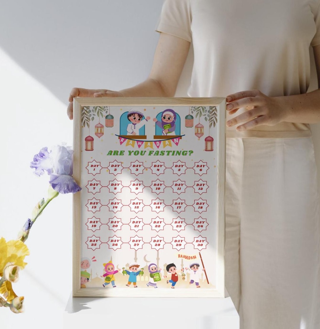 Kids Ramadan Fasting Tracker | Printable Poster | Islamic Digital ...