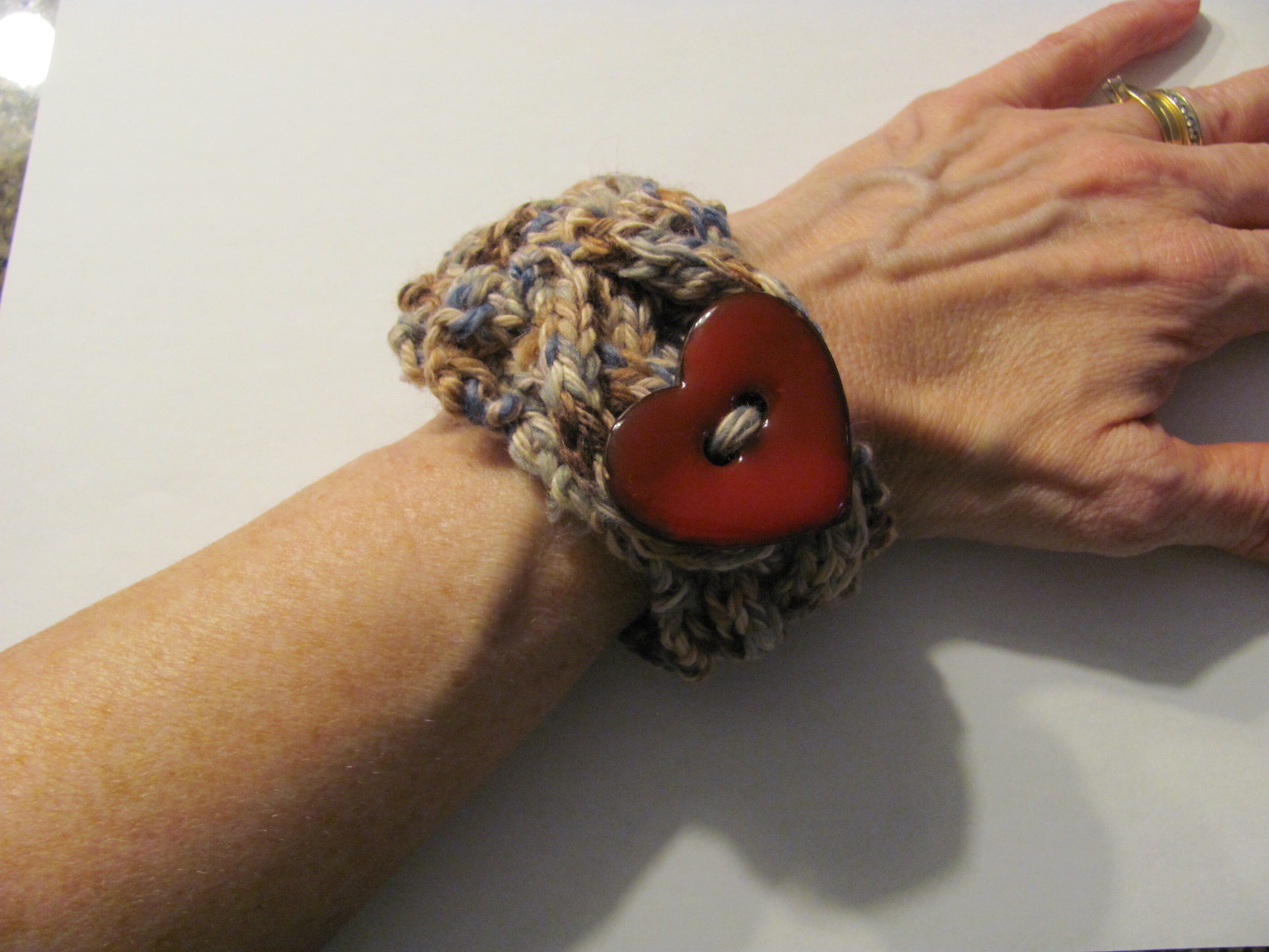 Bracelet Knit Bracelet Hand Knit Bracelet Earth Tone Etsy Ireland