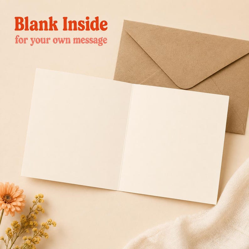 Funny Retro Greeting Card, A5 300gsm Matte with White Envelope image 6