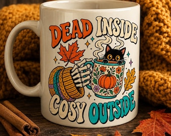 Paquete de imágenes PNG de gatos negros para Halloween, diseños espeluznantes de otoño (descarga digital)