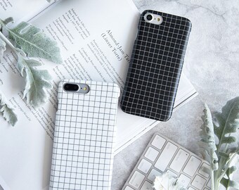 iPhone SE 2020 Case iPhone 6s Case iPhone Case SE 2020 iPhone Case 6s - Design Minimaliste - Black and White - Soft Case - Ultra Slim - Mat