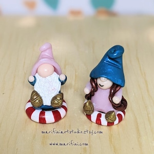 Miniature Summer Gnomes: Handmade Polymer Clay Pool Gnomes