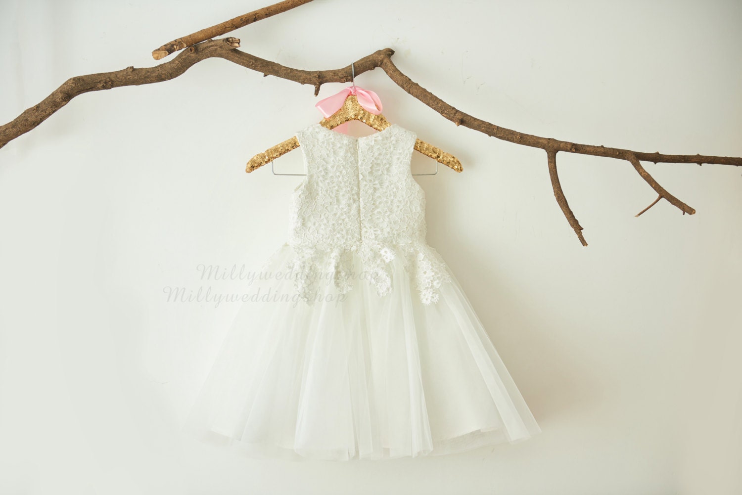 White Lace White Tulle Flower Girl Dress Wedding Bridesmaid | Etsy