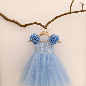 Sequin Girl Bridesmaid Gowns Tulle Short Sleeve Sparkle Communion Dresses Flower Girl Dress