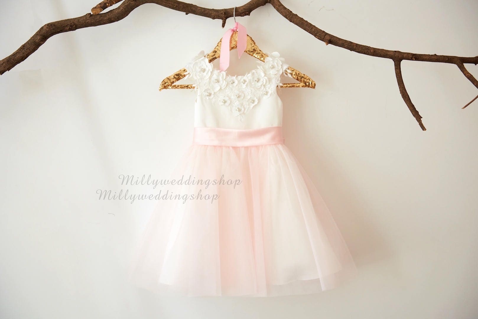 Light Pink Flower Girl Dress M0070