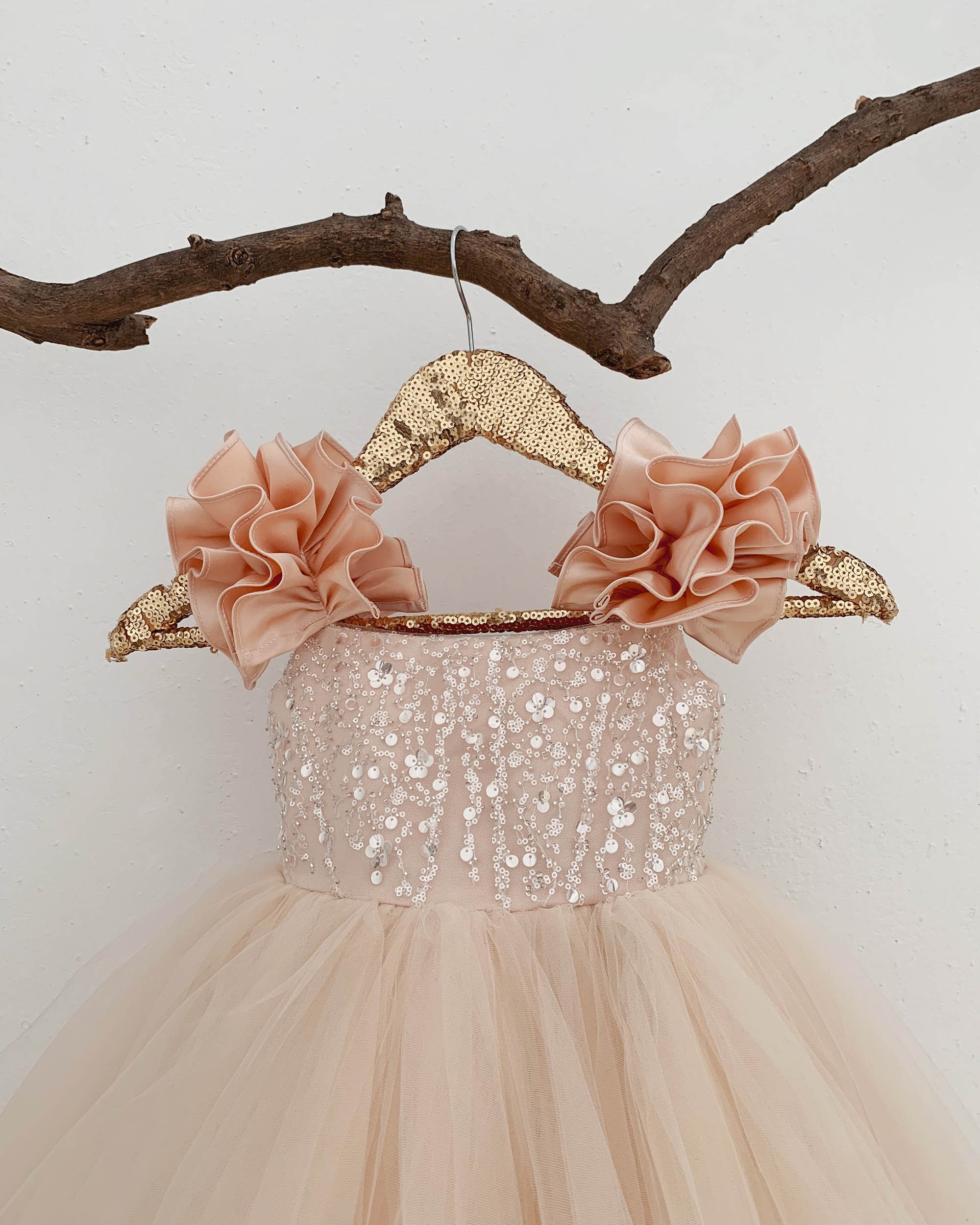 Sparkling Sequin Flower Girl Dress Junior Bridesmaid Wedding Party Dress M101