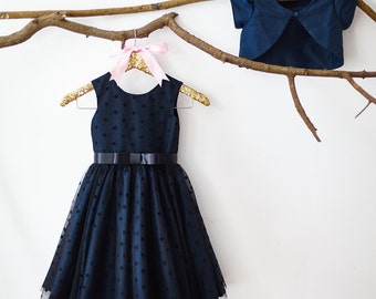 Navy Blue  Flower Girl  M003