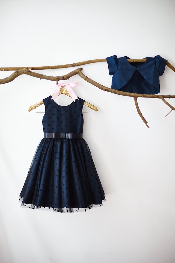 Navy Blue  Flower Girl  M003