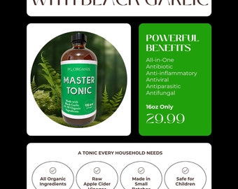 Master Tonic with Black Garlic 16oz