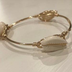 Cowrie Shell Bangle Bracelet