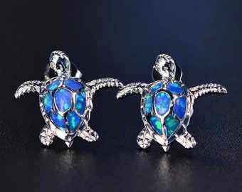Fashion Pendant Sea Turtle Design Fire Opal Necklace Chain Charm For Women Gifts