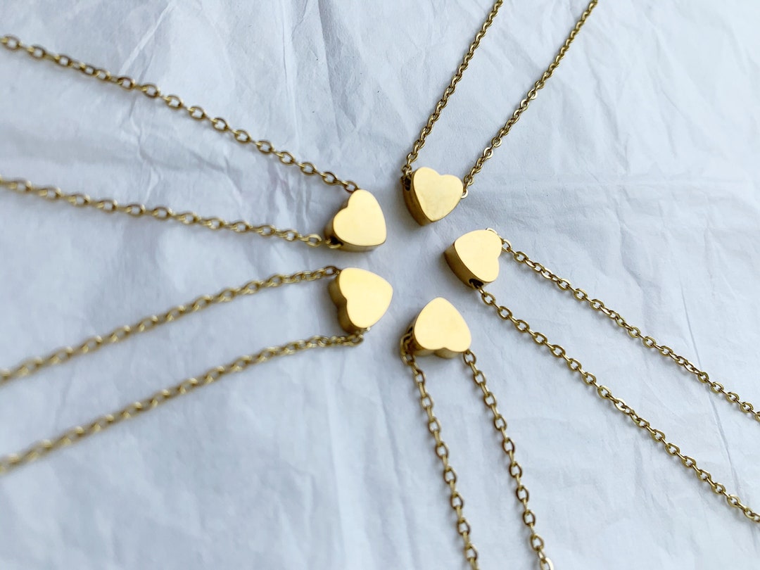 Set of 5 Friendship Necklaces for Five Friend Gifts Gold Etsy