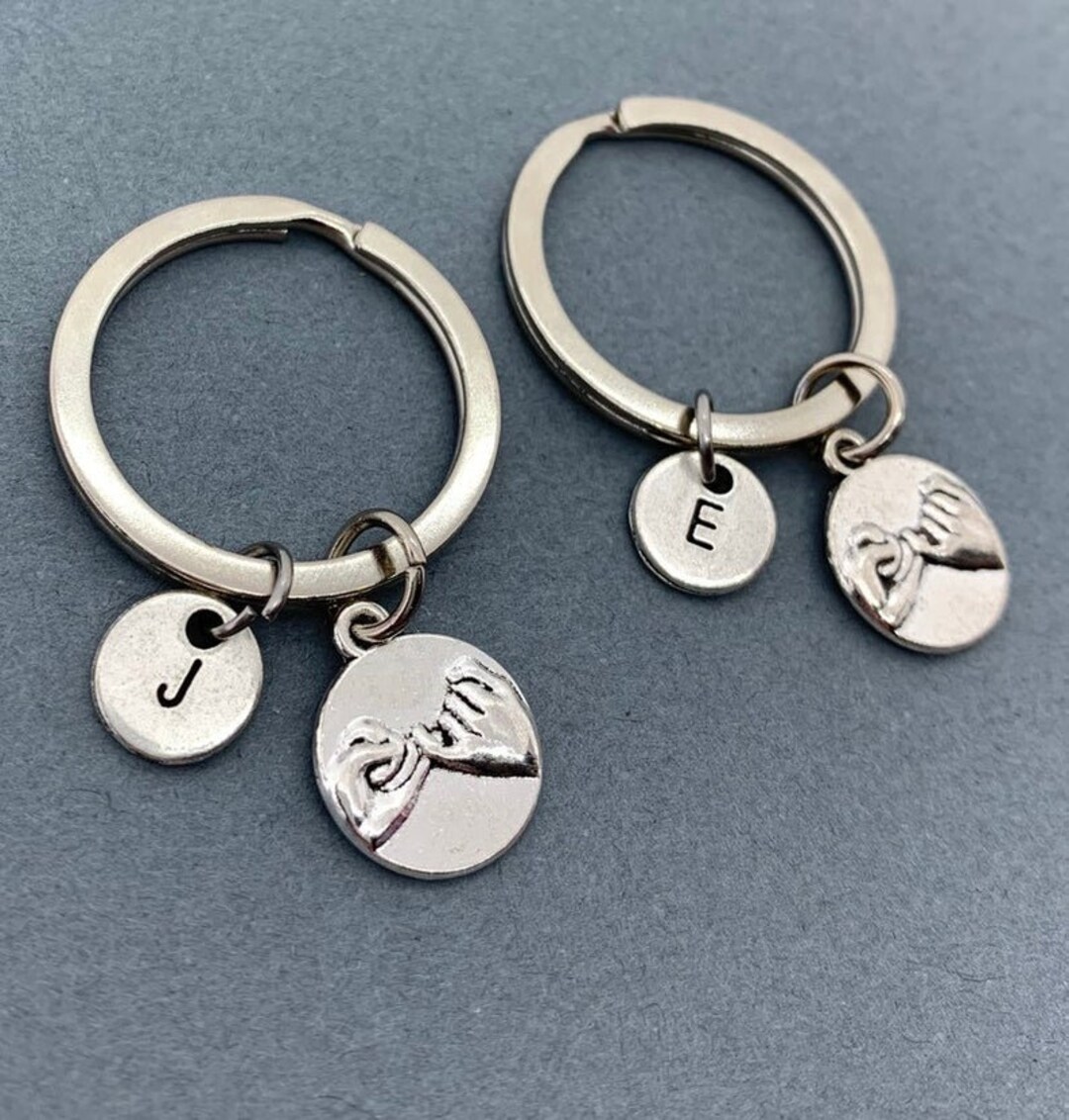 Set of 2 Personalized Friendship Keychain set of Two - Etsy
