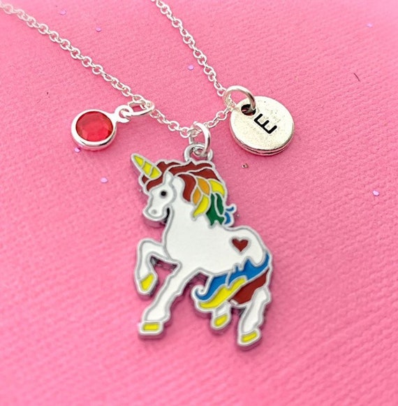 Little Girls Pretty Unicorn on a Sterling Silver Chain