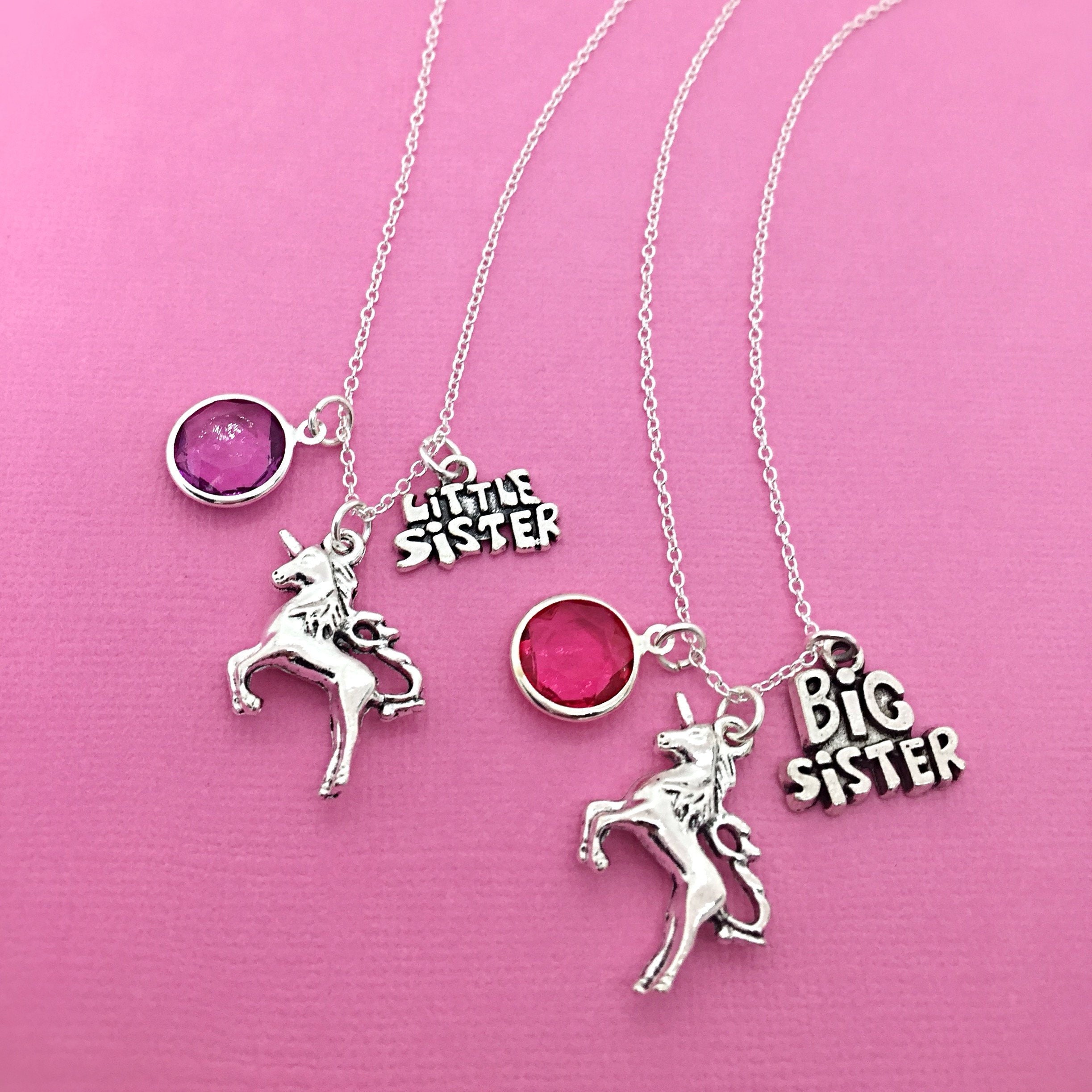 Set of 2 Sister Necklace Two Sister Necklaces with Etsy
