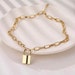 LOCK NECKLACE, PADLOCK Necklace, Best Friend Necklace, Couples Necklace, Love Necklace, Layering Necklace, Bff Necklace, Paperclip Necklace