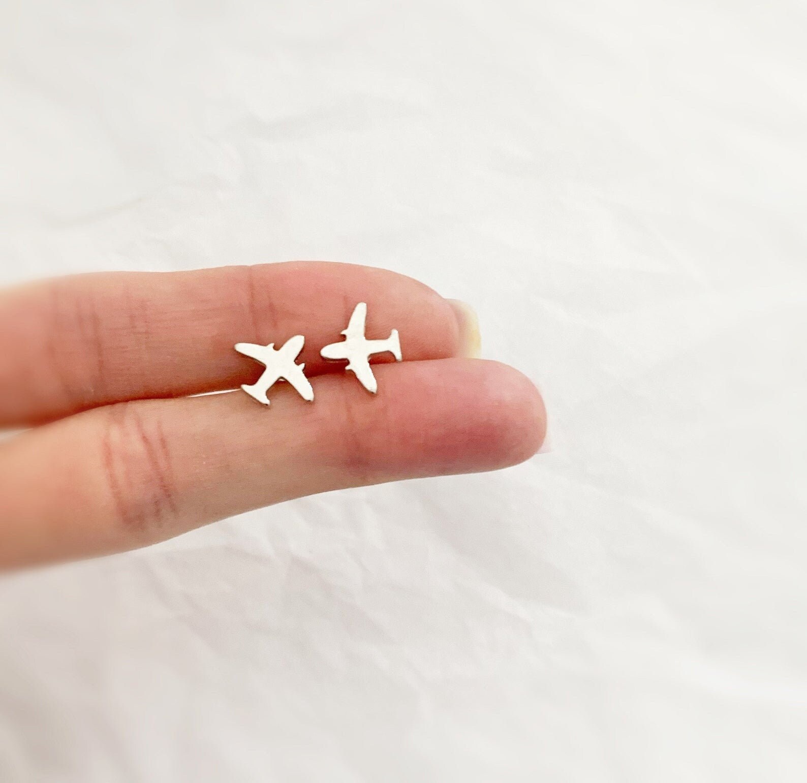 Airplane Stud Earrings Airplane Earrings Plane Earrings Etsy