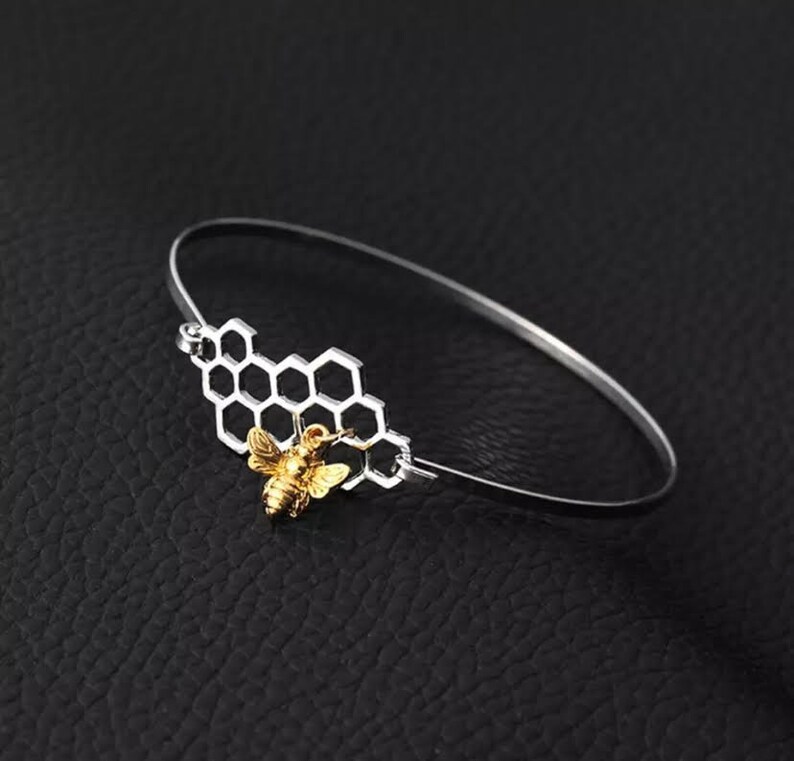 Bee Bracelet Bee Bracelet Bee Jewelry Gold Bee Bangle Bee Gift Bee