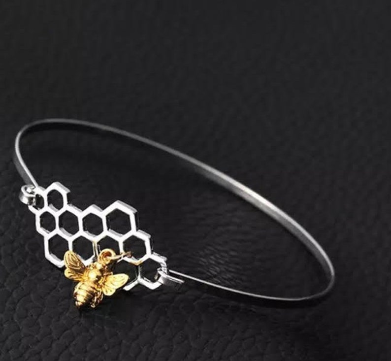 Bee Bracelet Bee Bracelet Bee Jewelry Gold Bee Bangle Bee Gift Bee