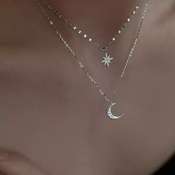 Sterling by Gifts for Friendship moon Charm Necklace Moon - Etsy