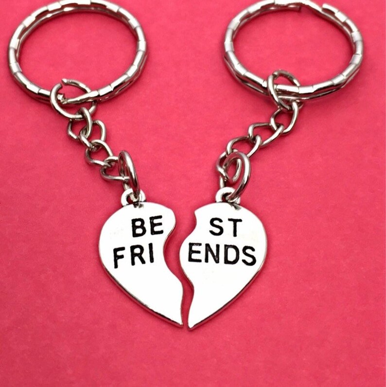 Set of 2 best Friend Keychain BFF Keychain Bff Etsy