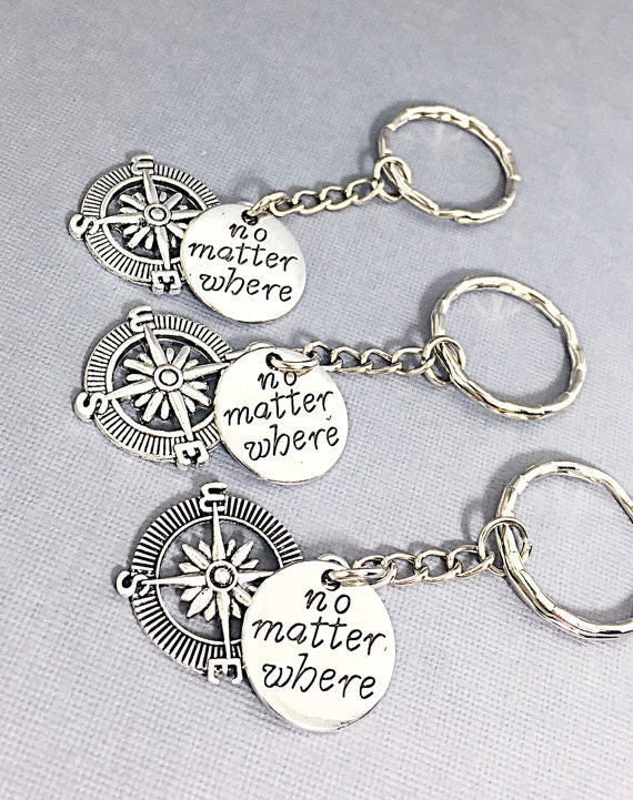 SET OF 3 Custom best friend keychains set of 3 no matter Etsy