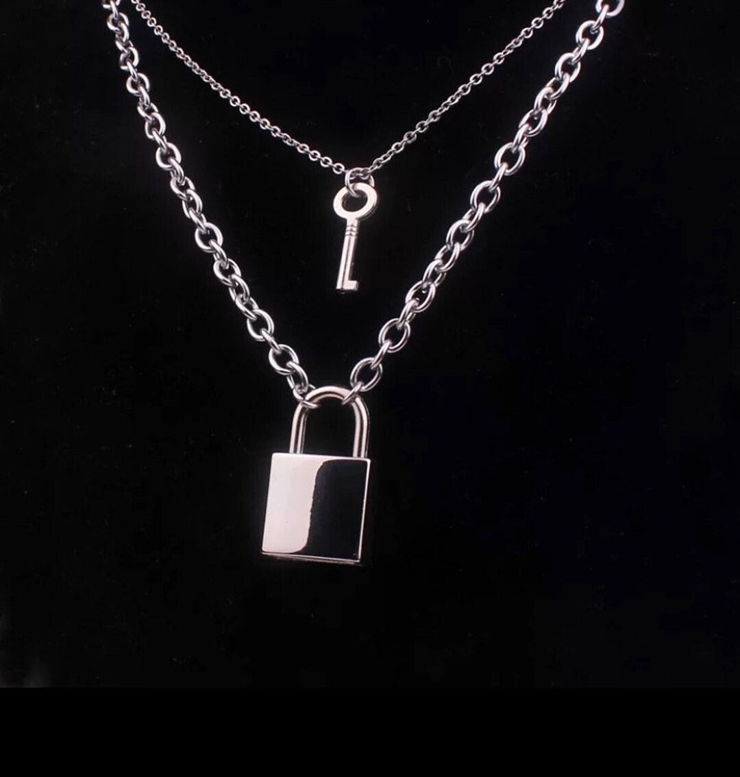 Working Lock & Key SET of 2 Necklaces Lock Jewelry Gift Etsy