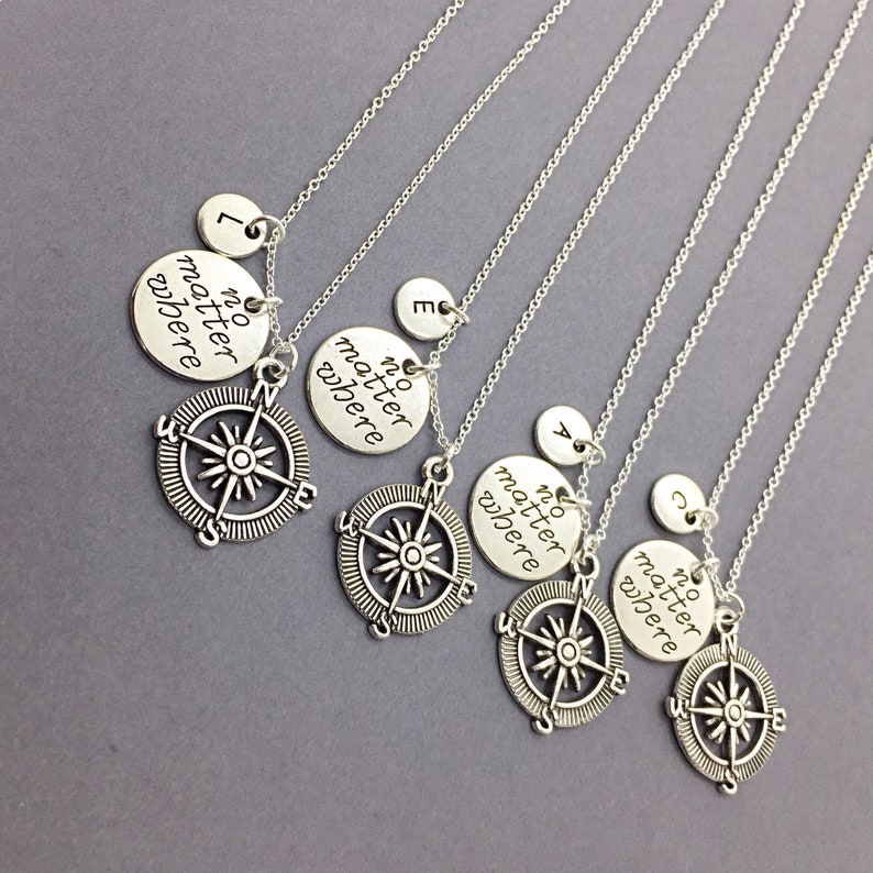 BFF jewelry Distance Necklaces Friendship Jewelry Personalize necklace set of Four Friendship Distance Personalized Keepsake SET OF 4